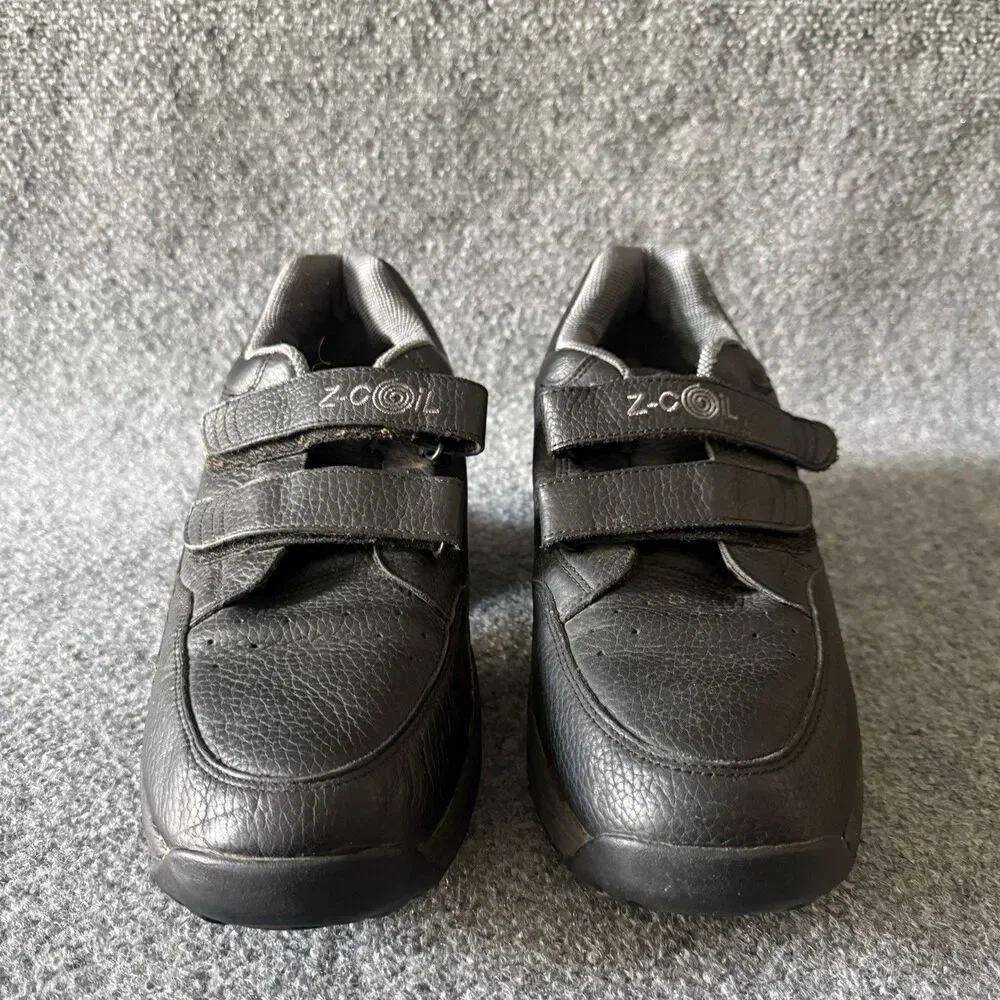 Z-Coil Men's Size 10 Legend Orthopedic Comfort Black Leather Spring Heel Shoes